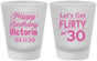 Custom Birthday Frosted Shot Glasses - Flirty At 30 | 20015
