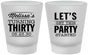 Custom Birthday Frosted Shot Glasses - 30th | 20017