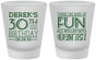 Custom Birthday Frosted Shot Glasses - 30th Three Decades Of Fun | 20020