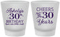 Custom Birthday Frosted Shot Glasses - Cheers To 30 Years | 20041