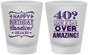 Custom Birthday Frosted Shot Glasses - 40th | 20044