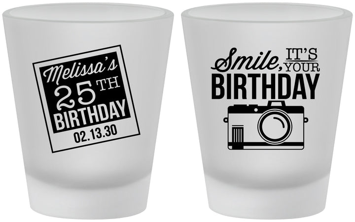 Custom Birthday Frosted Shot Glasses - 25th | 20053