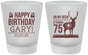 Custom Birthday Frosted Shot Glasses - 75th Hunting | 20063