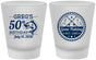 Custom Birthday Frosted Shot Glasses - 50th Nautical | 20065