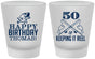 Custom Birthday Frosted Shot Glasses - 50th Keeping It Reel | 20066