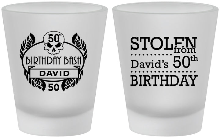 Custom Birthday Frosted Shot Glasses - 50th | 20068
