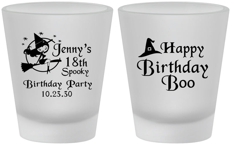 Custom Birthday Frosted Shot Glasses - 18th Halloween | 20081