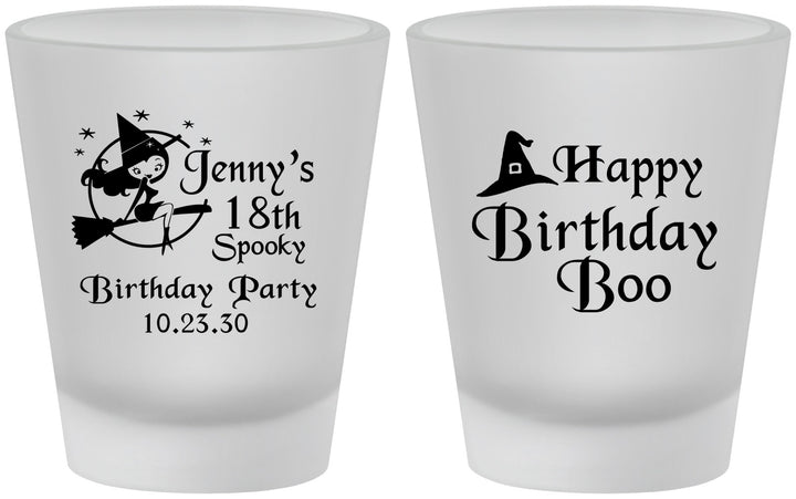 Custom Birthday Frosted Shot Glasses - 18th Halloween | 20081