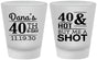 Custom Birthday Frosted Shot Glasses - 40th | 20086