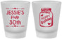 Custom Birthday Frosted Shot Glasses - 30th Flirty At Thirty | 20087