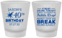 Custom Birthday Frosted Shot Glasses - 40th | 20088