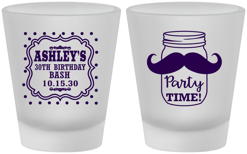 Custom Birthday Frosted Shot Glasses - 20th | 20096
