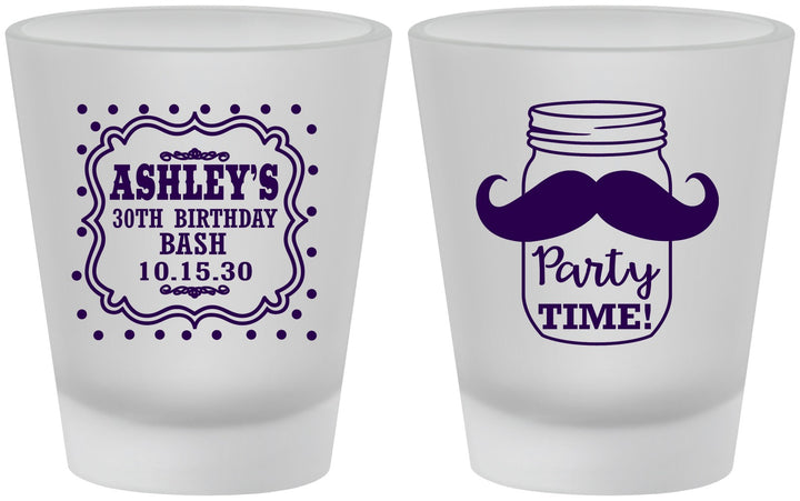 Custom Birthday Frosted Shot Glasses - 20th | 20096