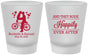 Custom Wedding Frosted Shot Glasses - Happily Ever After Bicycle | 201