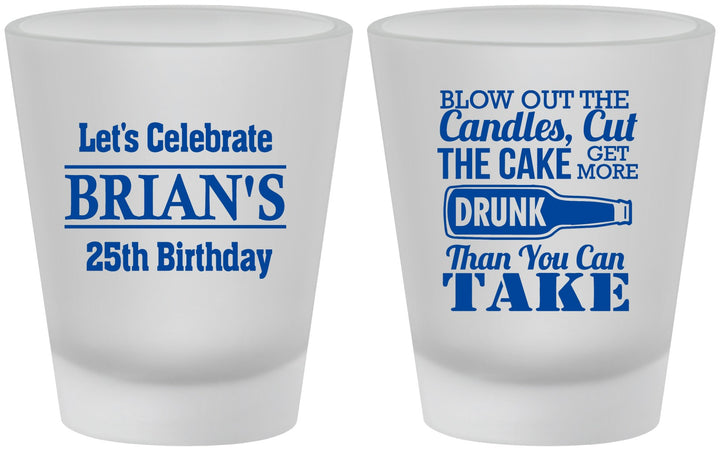 Custom Birthday Frosted Shot Glasses - 25th | 20100