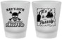 Custom Birthday Frosted Shot Glasses - 25th Pirate | 20107