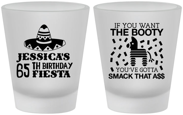 Custom Birthday Frosted Shot Glasses - 65th Mexico | 20108
