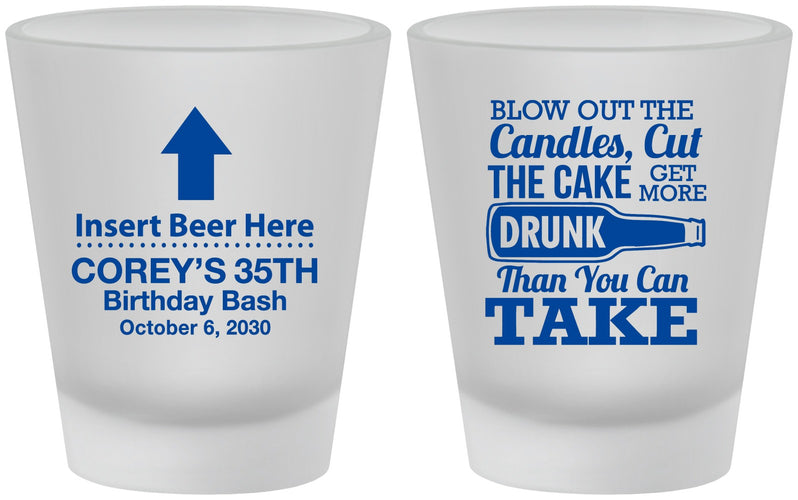 Custom Birthday Frosted Shot Glasses - 35th | 20111
