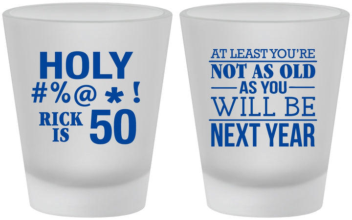 Custom Birthday Frosted Shot Glasses - 50th | 20120