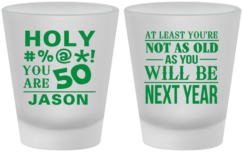 Custom Birthday Frosted Shot Glasses - 50th | 20122