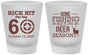 Custom Birthday Frosted Shot Glasses - 60th Gone Fishing | 20126