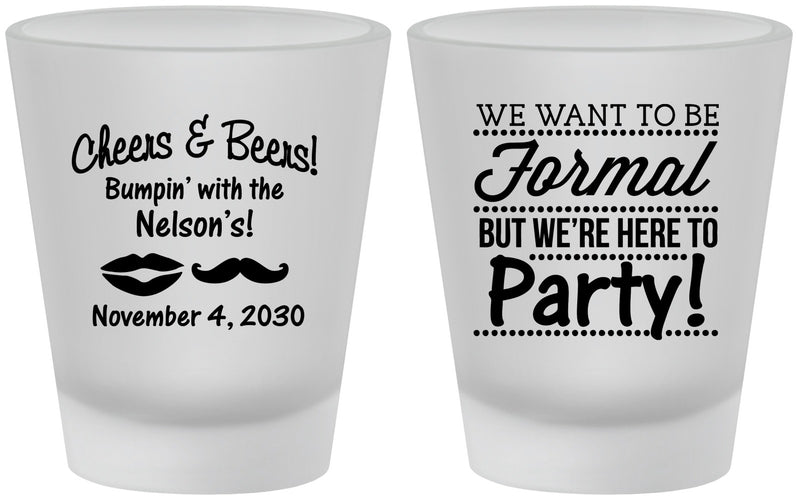 Custom Birthday Frosted Shot Glasses - Cheers Beers Formal | 20133