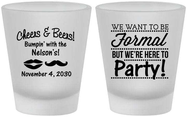 Custom Birthday Frosted Shot Glasses - Cheers Beers Formal | 20133