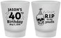 Custom Birthday Frosted Shot Glasses - 40th Rip Youth | 20141