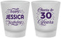 Custom Birthday Frosted Shot Glasses - Cheers To 30 Years | 20142