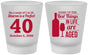 Custom Birthday Frosted Shot Glasses - 40th Wine | 20155