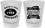 Custom Birthday Frosted Shot Glasses - 50th Classic Car | 20156
