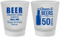 Custom Birthday Frosted Shot Glasses - Cheers Beers To 50 Years | 20160
