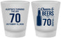 Custom Birthday Frosted Shot Glasses - Cheers Beers To 70 Years | 20161