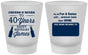 Custom Birthday Frosted Shot Glasses - Cheers Beers To 40 Years | 20165