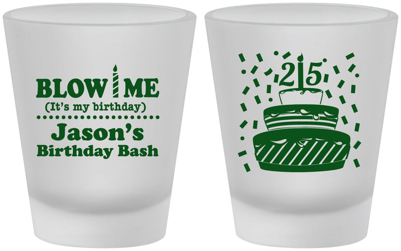 Custom Birthday Frosted Shot Glasses - 25th | 20169