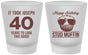 Custom Birthday Frosted Shot Glasses - 40th Stud Muffin | 20183