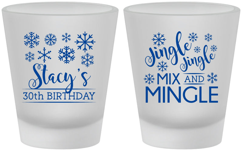 Custom Birthday Frosted Shot Glasses - 30th Christmas | 20188