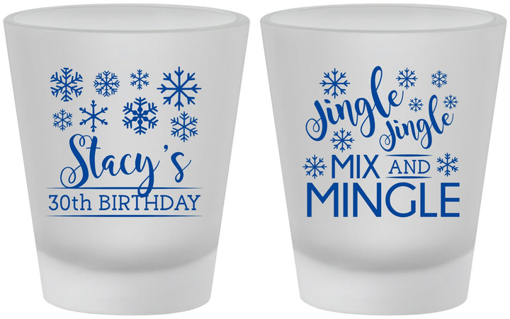 Custom Birthday Frosted Shot Glasses - 30th Christmas | 20188