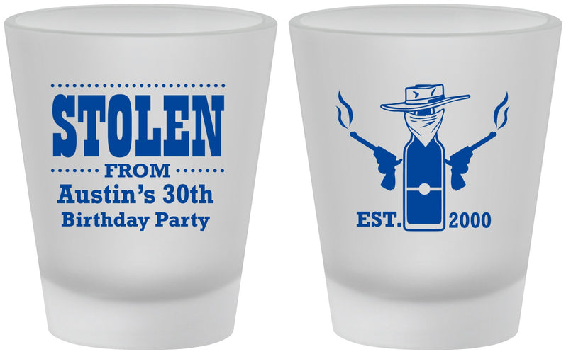 Custom Birthday Frosted Shot Glasses - 30th | 20194