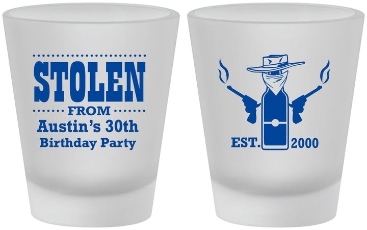 Custom Birthday Frosted Shot Glasses - 30th | 20194