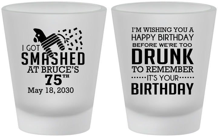 Custom Birthday Frosted Shot Glasses - 75th | 20195