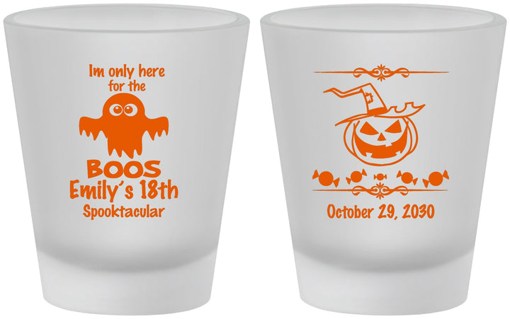 Custom Birthday Frosted Shot Glasses - 18th Halloween | 20199