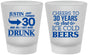 Custom Birthday Frosted Shot Glasses - Cheers To 30 Years | 20219