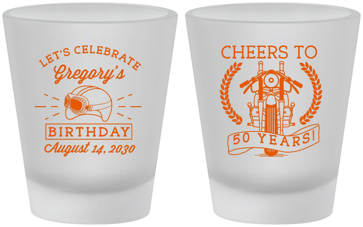 Custom Birthday Frosted Shot Glasses - Cheers To 50 Years | 20220