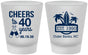Custom Birthday Frosted Shot Glasses - 40th Beach | 20226