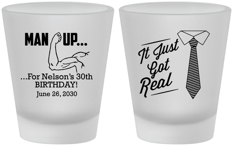 Custom Birthday Frosted Shot Glasses - 30th | 20234