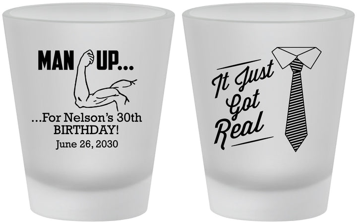 Custom Birthday Frosted Shot Glasses - 30th | 20234