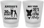 Custom Birthday Frosted Shot Glasses - 30th Flirty At Thirty | 20236