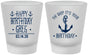 Custom Birthday Frosted Shot Glasses - Oh Ship Nautical | 20238