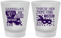 Custom Birthday Frosted Shot Glasses - 30th Mardi Gras | 20246
